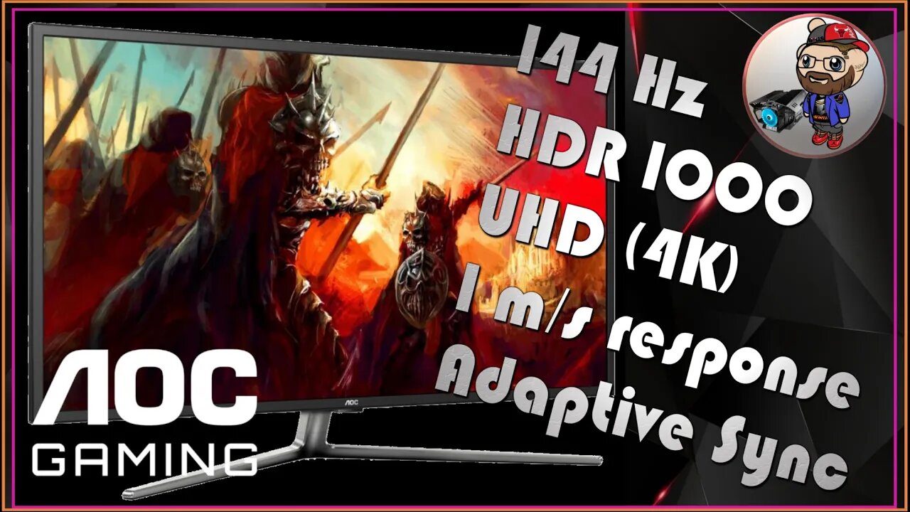 43 inch Gaming Monitor @ 4K 144 hertz with 1ms response time from AOC