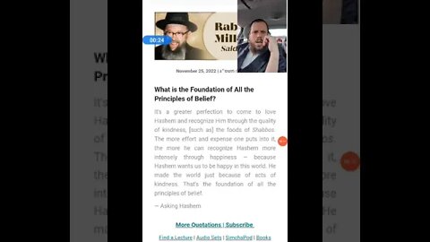 Rav Avigdor Miller zya quote on knowing God through happiness and pleasure