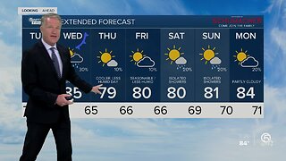 Latest Weather Forecast 6 p.m. Monday