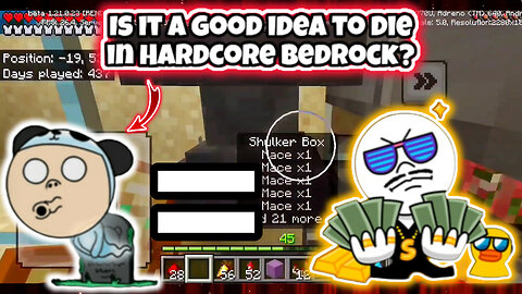 Is it a good Idea to die in Hardcore Bedrock? Minecraft