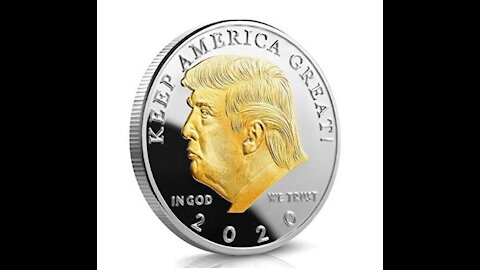 PRESIDENT TRUMP GOLD AND SILVER PLATED COIN