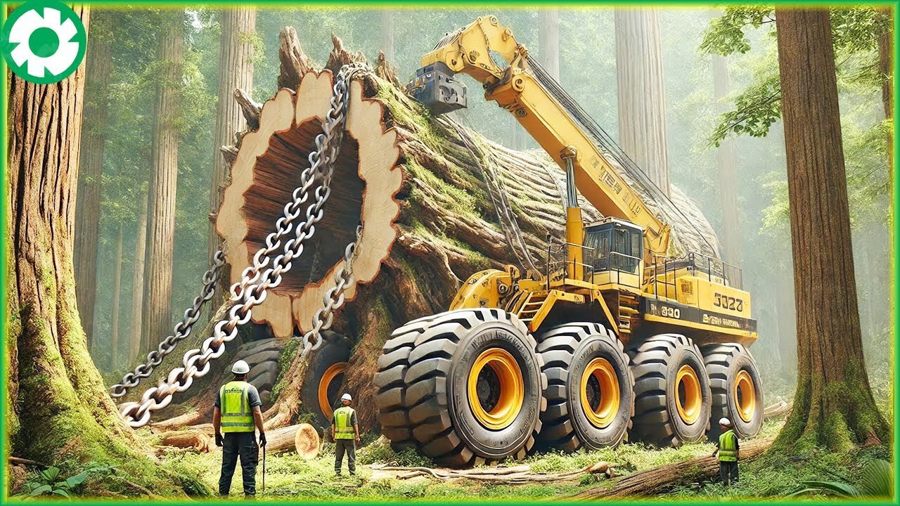 Most Extreme Dangerous Fastest Big Chainsaw Cutting Tree Machines | Biggest Heavy Equipment Machines