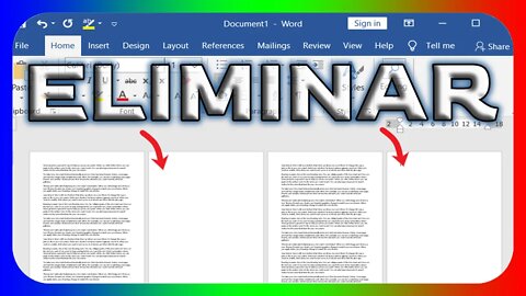 ELIMINAR páginas en blanco en WORD
