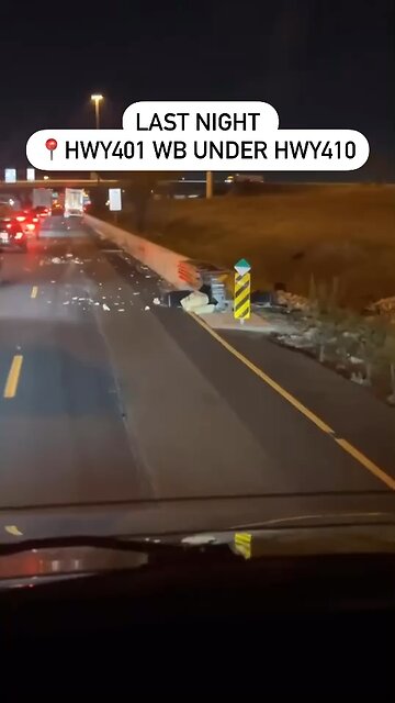 Truck accident on highway 401