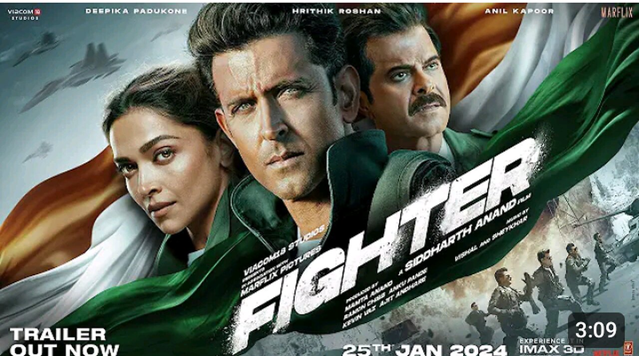 Fighter official trailer (Hrithik Roshan new movie 2024)