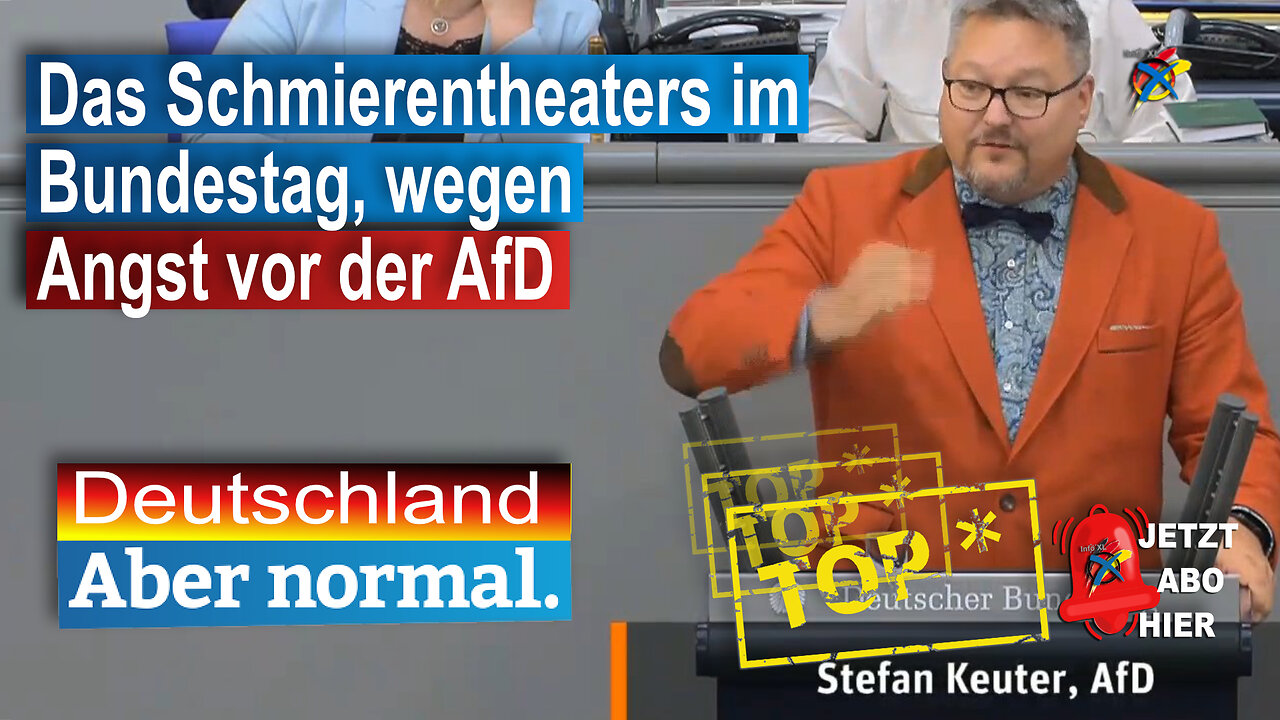 Das Schmierentheaters im Bundestag, wegen Angst vor der AfD