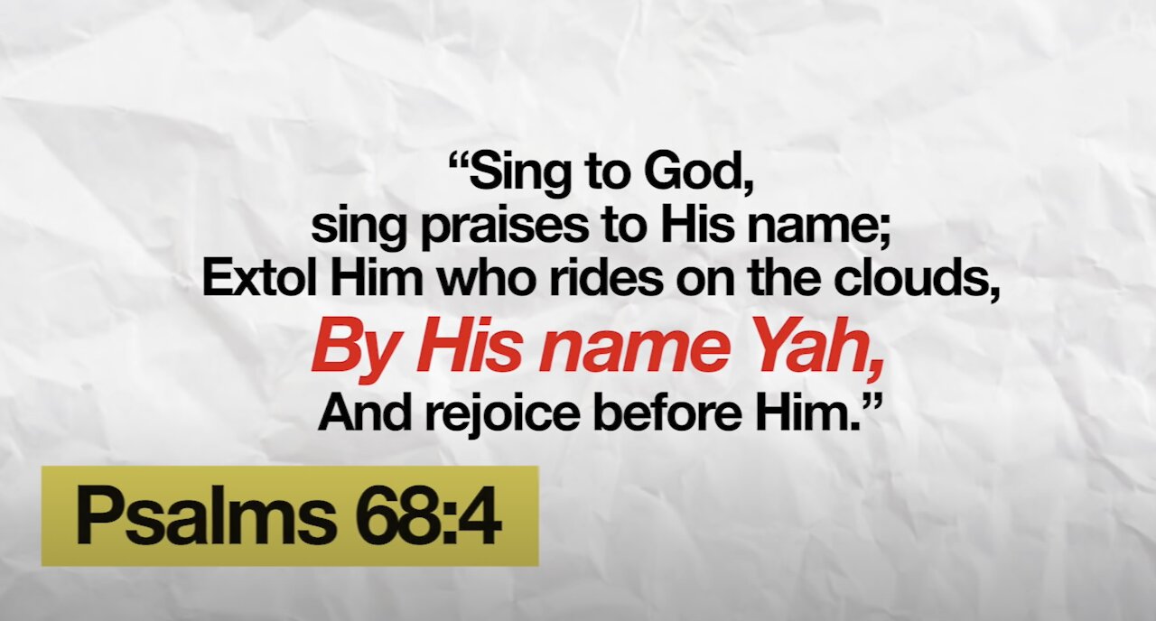 What Is The True Name Of Our Creator?