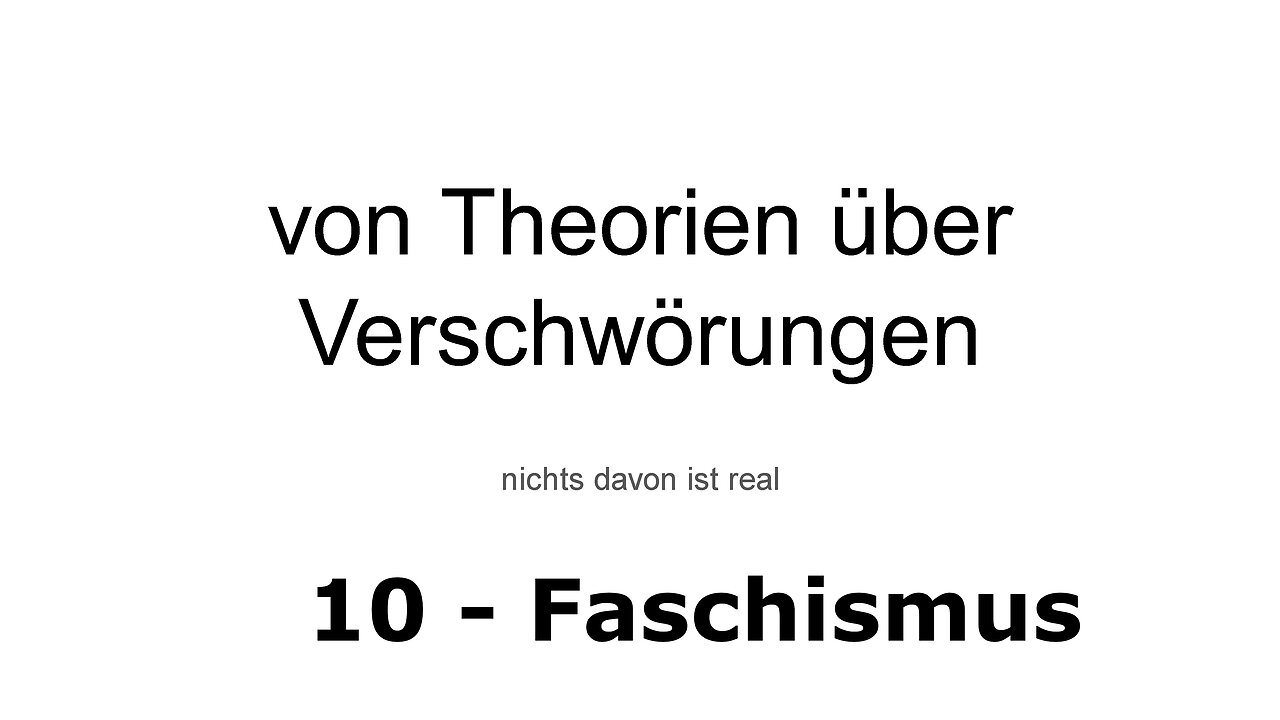 TKTV - 10 - Verschwörungen - Faschismus | Diskurs (Deutsch)