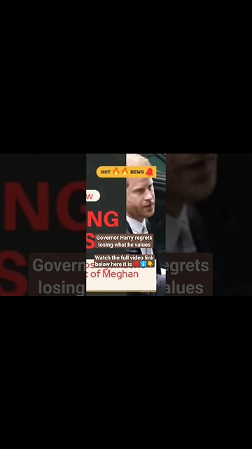 Governor Harry regrets losing what he values