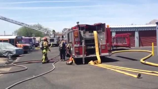 RAW VIDEO: Recycling plant fire near Prince and I-10