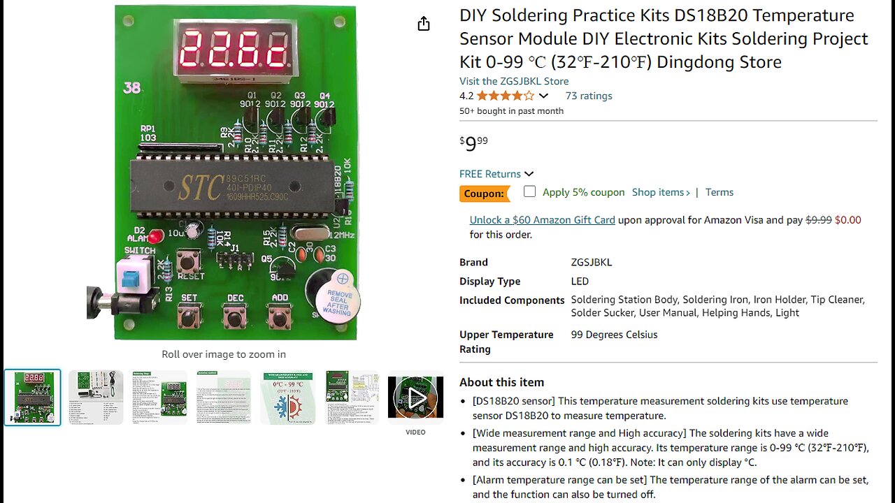 DIY Temperature Module Soldering Kit