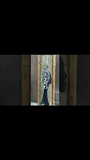 pintura e moldura em bambu #shorts