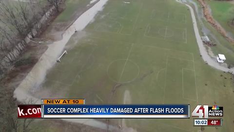 Soccer complex heavily damaged after flash flooding