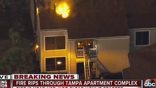 Fire rips through Tampa apartment complex