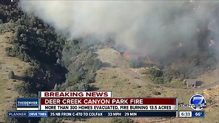 Deer Creek Canyon Park in Jefferson County at 50% containment