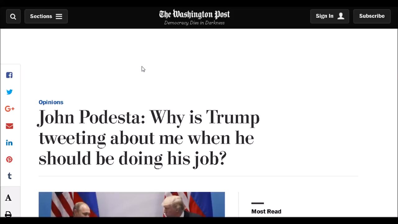 John Podesta's Washington Post Article, Reacts To Trumps Tweets #PIZZAGATE #G20Summit - 2017