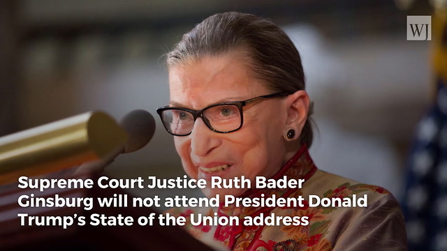 Ruth Bader Ginsburg Has Never Attended a State of the Union Address for a Republican President