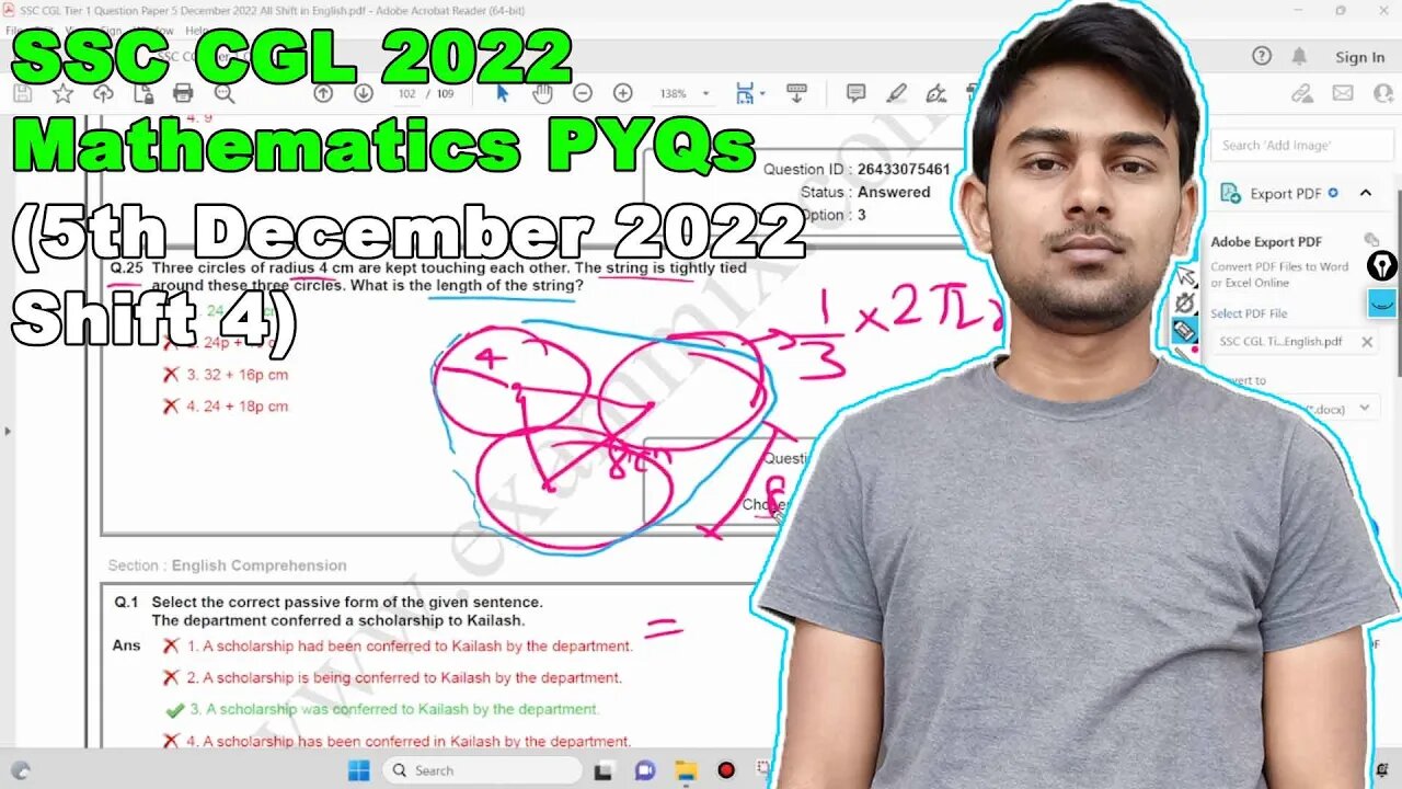 SSC CGL PYQ Maths Tier 1 2022 (5th December Shift 4) | MEWS #ssc #pyq #math