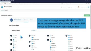 How to Enable the Mailparse Extension of PHP Using CloudLinux Selector in DirectAdmin FelizHosting