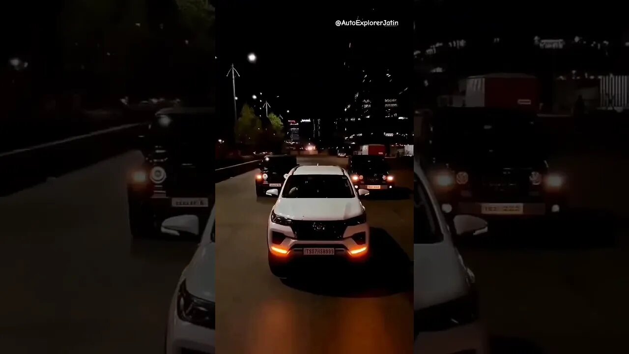 Night Ride With Fortuner & Thar #fortuner #fortunerlover #thar #tharlover #night #ride #rider #car