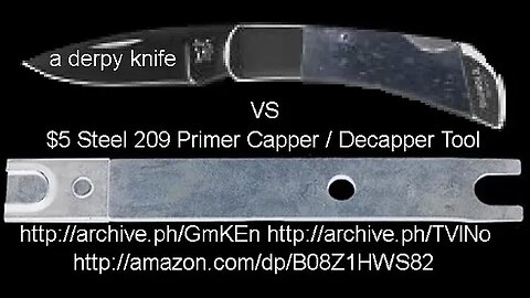 pocket knife, pliers etc vs real 209 de-primer tool to safe / dismantle 12 gauge bad rounds & blanks