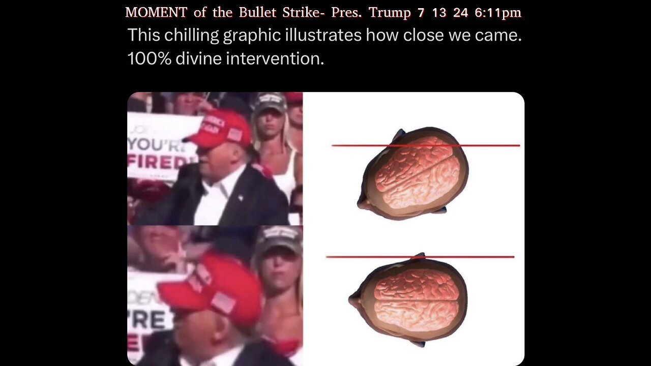 THE MOMENT OF THE BULLET STRIKE-PA Rally 7 13 2024 6:11pm EDT