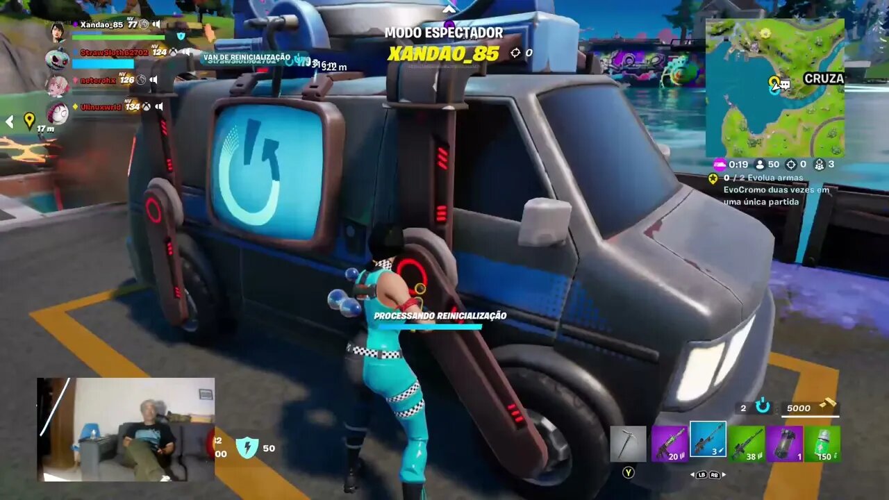 Chove lá fora e aqui tem Fortnite...