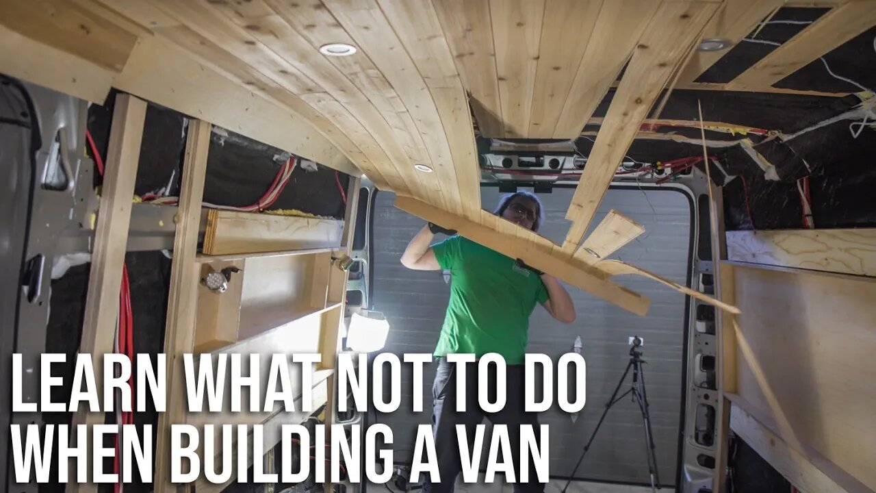 How not to Build a Van | Plumbing problems & Ceiling catastrophe