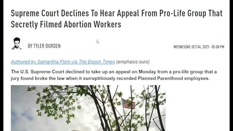 Supreme Court Protects Murder-for-Hire Organ Harvesting and Aborts Free Press Protection