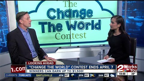 Enter "Change the World" contest by April 7th to earn money toward college