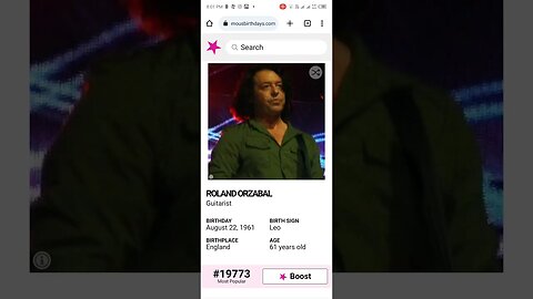 HAPPY 61 BIRTHDAY ROLAND ORZABAL Guitarist