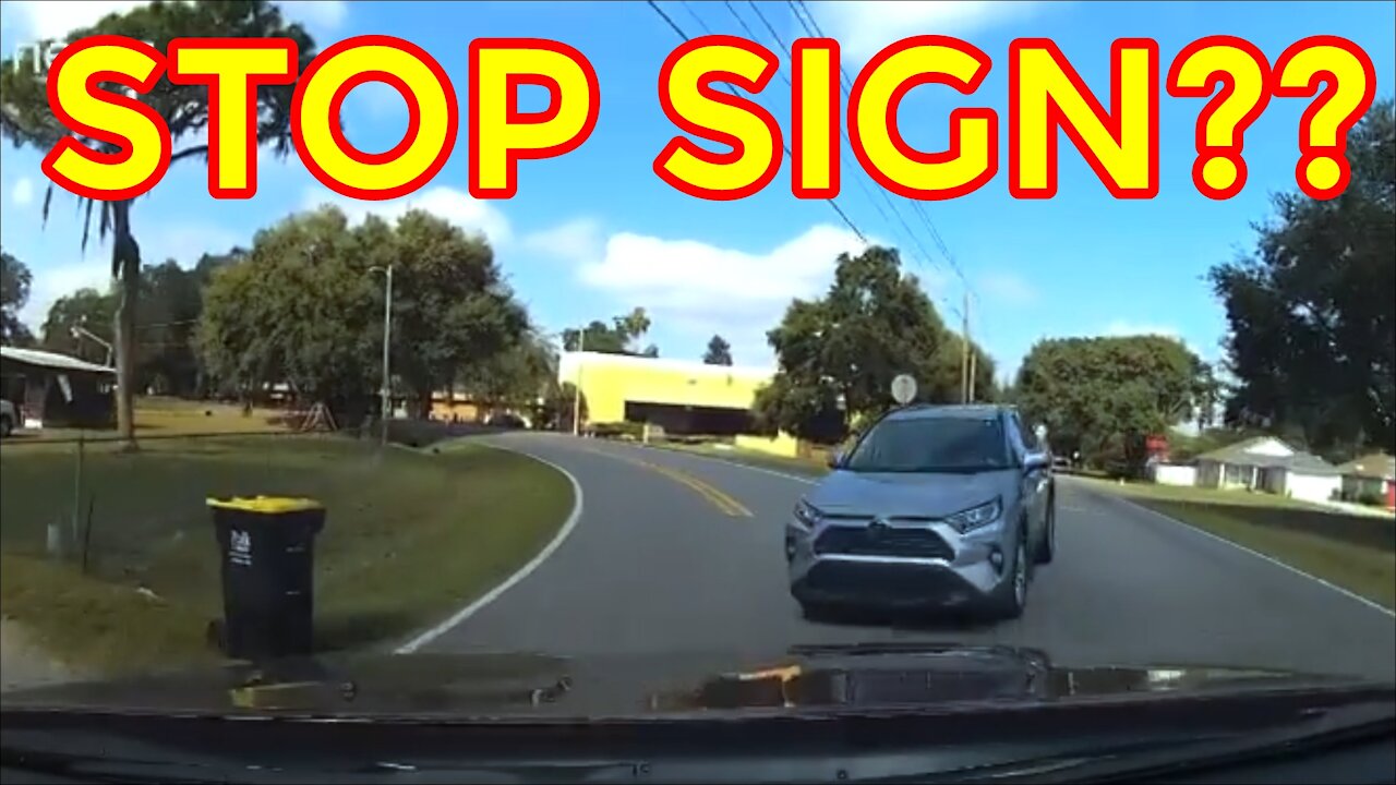 Driver blows through stop sign. — AUBURNDALE, FL | Car Accident | Close Call | Footage Show