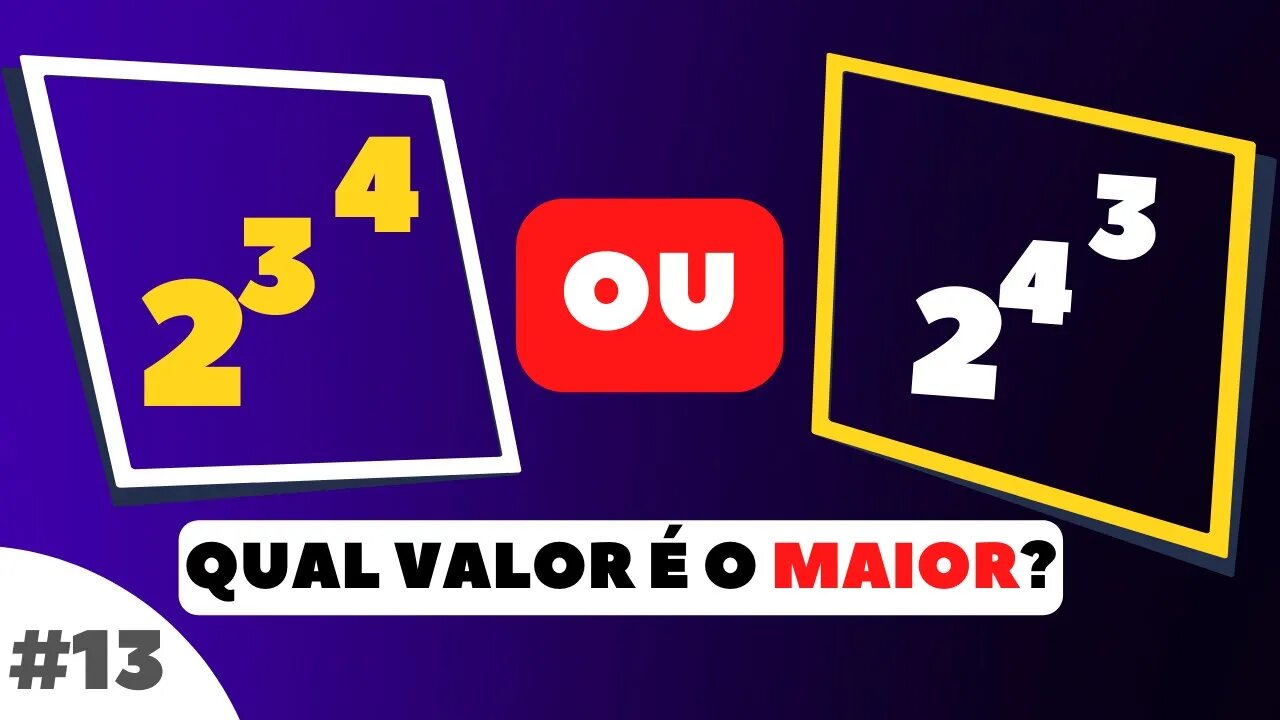 ( DESAFIO DE POTENCIAÇÃO) QUAL VALOR É MAIOR | SOSMATH EP13 | @Professor Theago