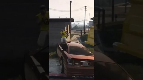 GTA Weird Gang Car In Fence Glitch - #gta5 #online #random #moments #funny #gang #Car #Glitch #gta