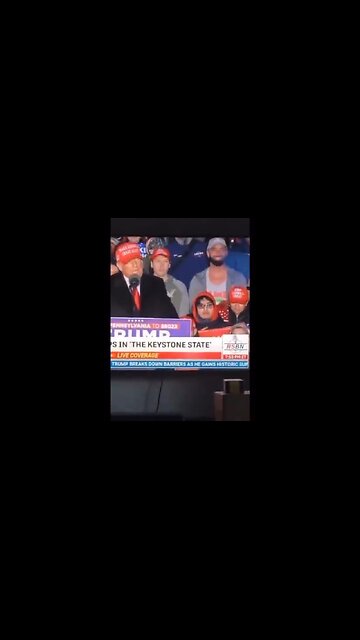 Another - What's happening here in Trump's PA Rally? Gesture meant for who?
