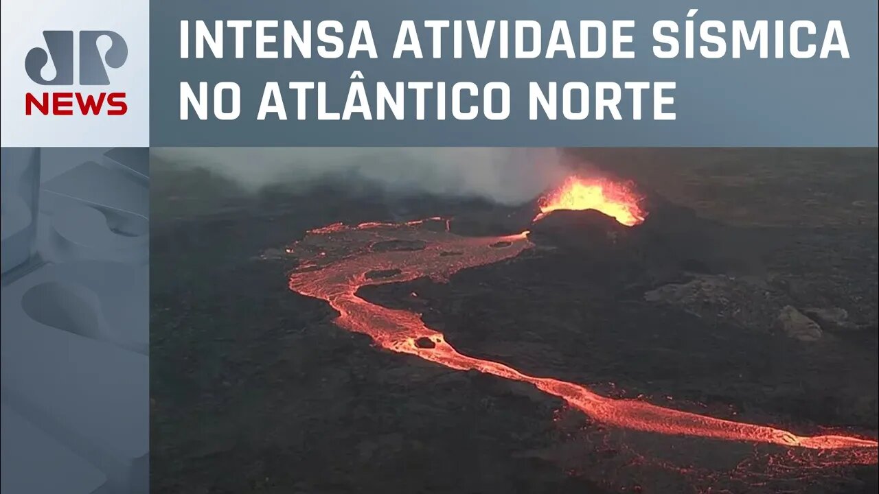 Novo vulcão entra em erupção em região remota da Islândia