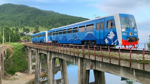 Lake Baikal. Rail bus "Nerpochka"