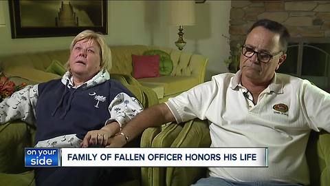 Parents of officer who was shot and killed on Saturday speak out about their son Justin Leo