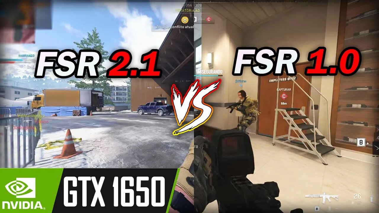 COD MW2 (2022) FSR 2.1 vs FSR 1.0 - GTX 1650 (Melhor config para 1080p +80FPS)