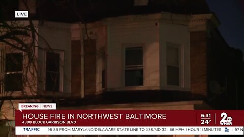 Woman taken to hospital in Baltimore fire