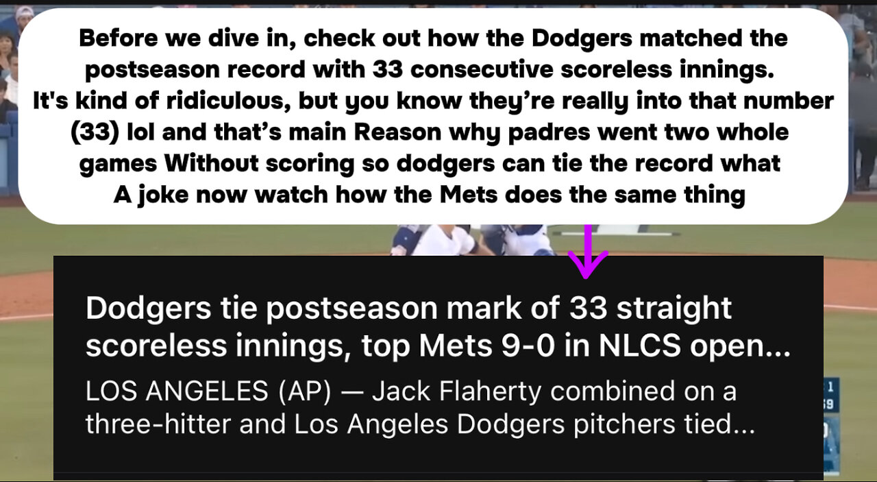 Rigged Mets vs Dodgers NLCS Game 1 (10/13/24) | ALL THIS STUFF BE ALREADY SET UP LOL #rigged #mlbb