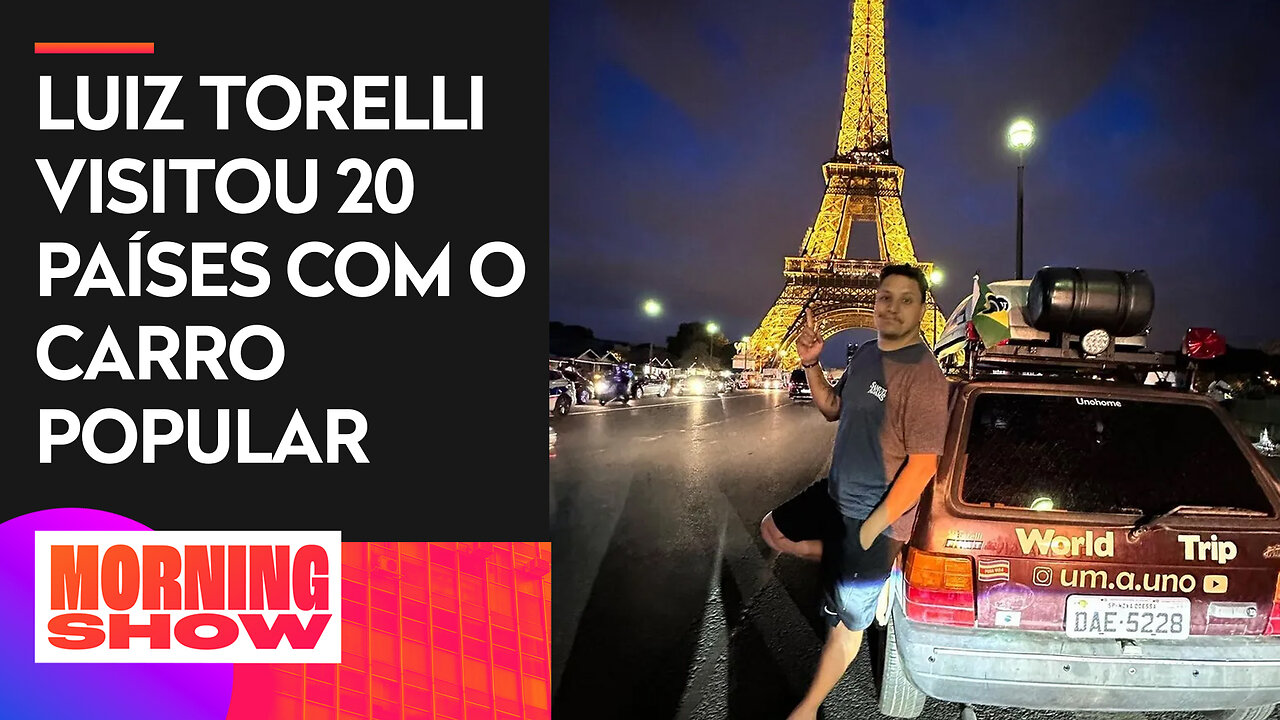 Após rodar 60 mil quilômetros, brasileiro chega a Paris com um Fiat Uno transformado em motorhome