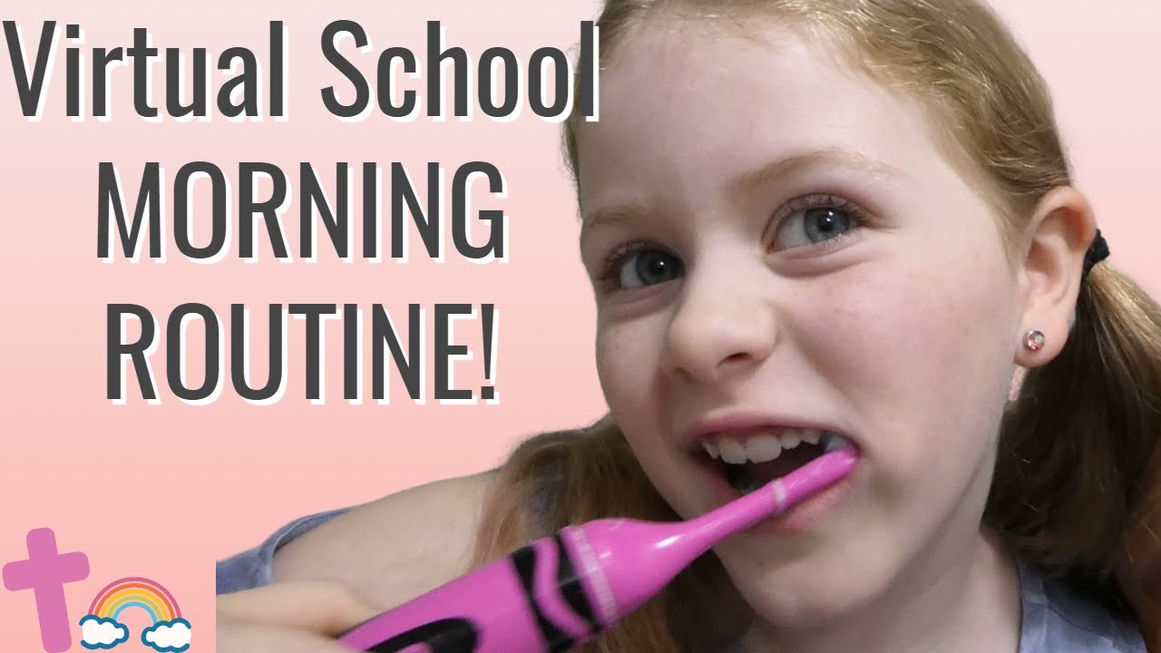 Virtual School MORNING ROUTINE for a 4 & 7 year old!