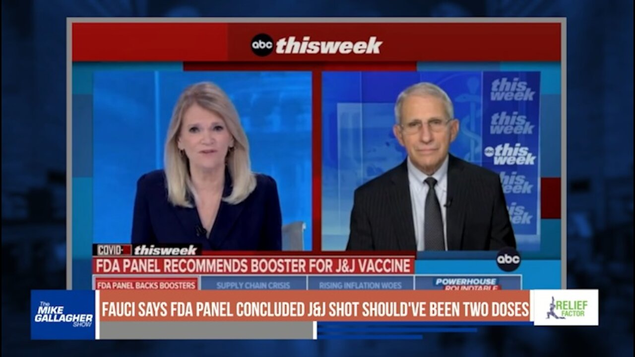 Dr. Fauci says FDA panel concluded that the J&J shot should’ve been two doses