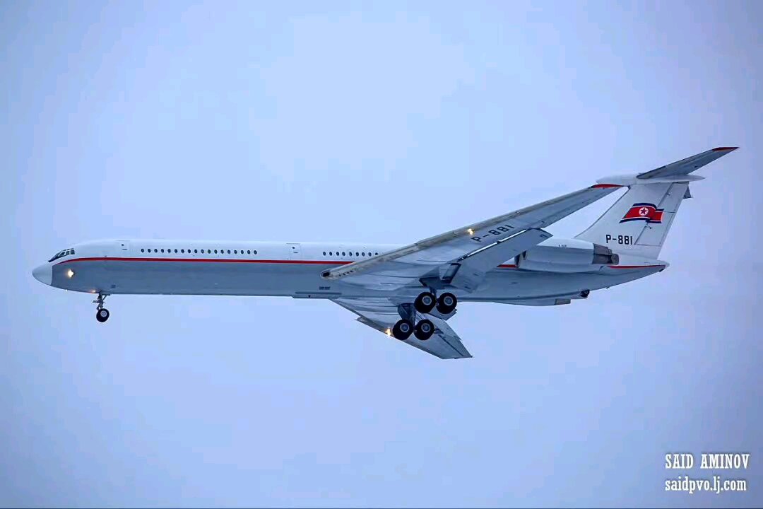 Russian spotters had the opportunity to feast on photos of the Ilyushin Il-62M (P-881) of Air Koryo