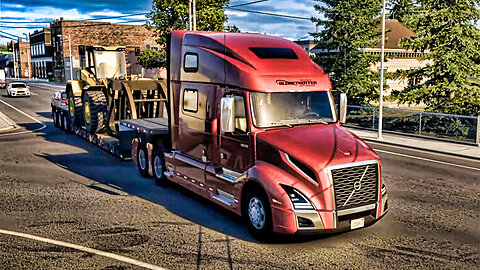 Trucking. Wheel Loader. Glasgow MT to Kalispell MT. Battling sleep, racing a train. High speed run.