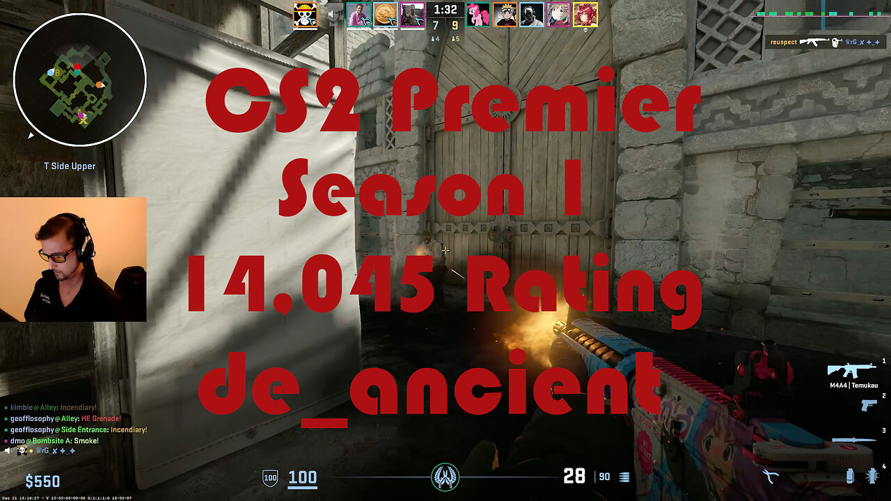 CS2 Premier Matchmaking - Season 1 - 14,045 Rating - de_ancient