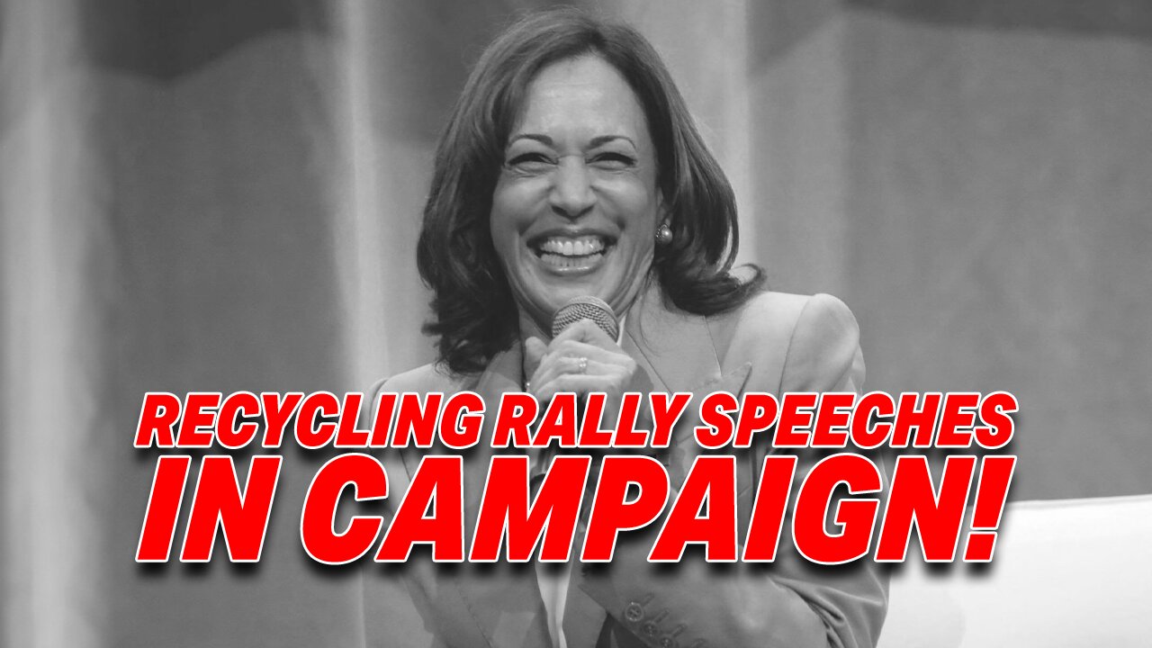 INCOMPETENCE OR STRATEGY? KAMALA HARRIS UNDER FIRE FOR RECYCLING RALLY SPEECHES IN CAMPAIGN!