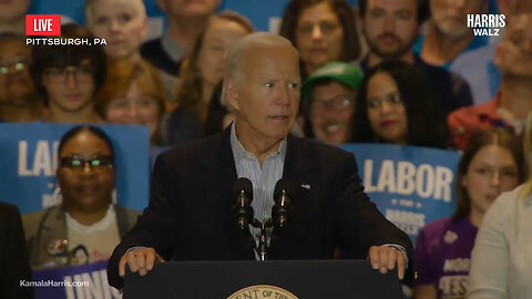 Biden Goes Full-On Incoherent In Pittsburgh, What He Says About Kamala Is Incredible
