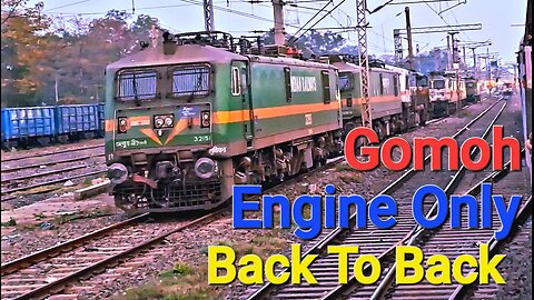 Back To Back Only Indian Railway Engines Beautiful View Form Jharkhand